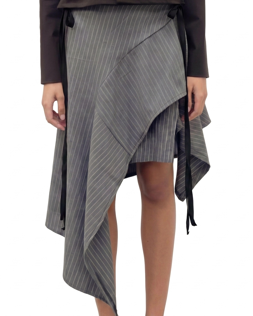 SKIRT - Juliet in grey pinstripe
