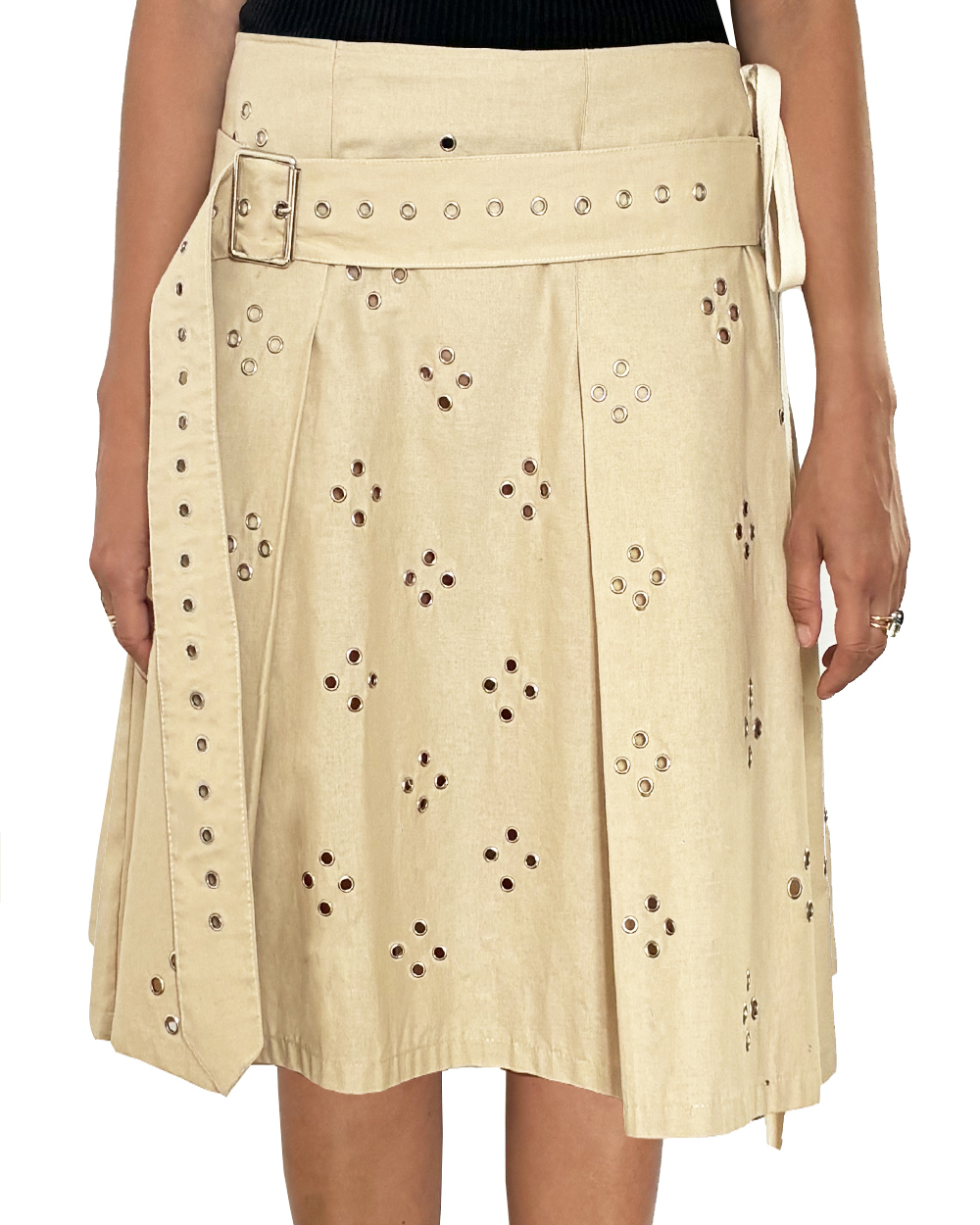 SKIRT - AMY EYELET BEIGE