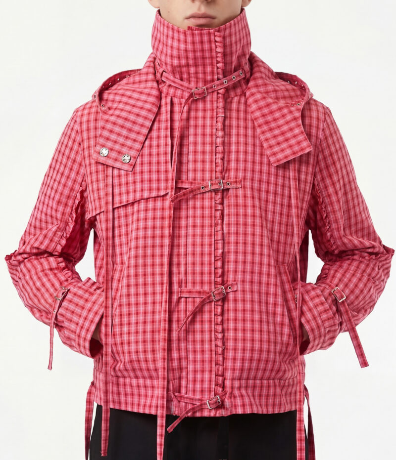 - Mary pink tartan jacket