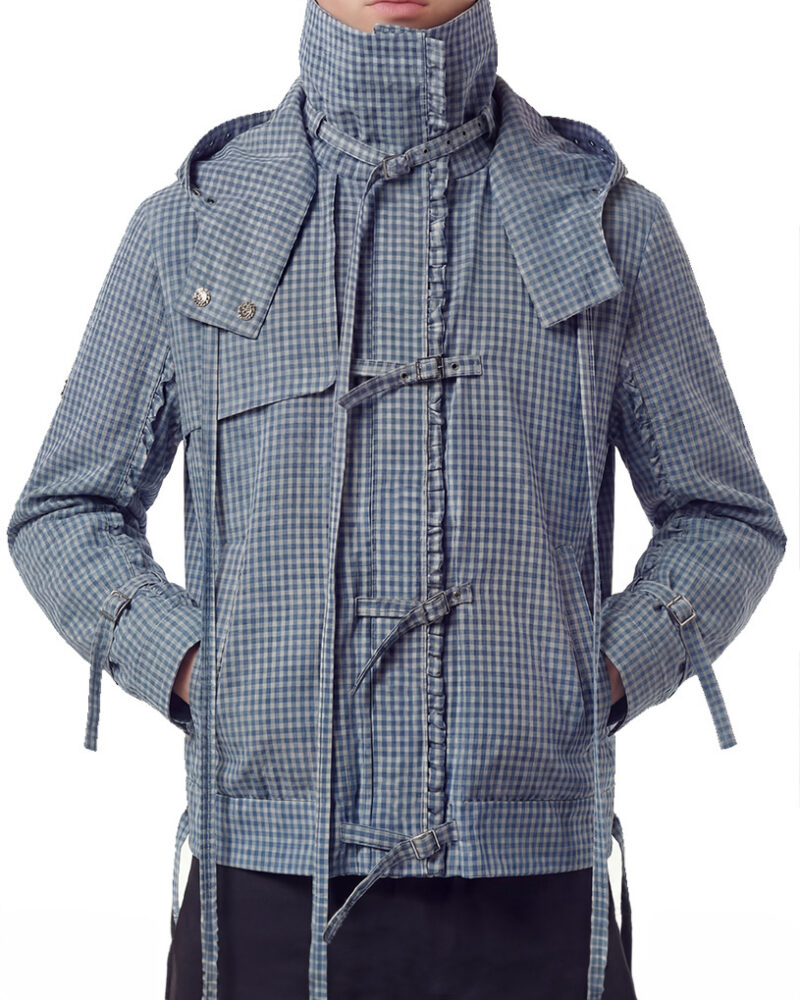 JACKET - Mary blue tartan