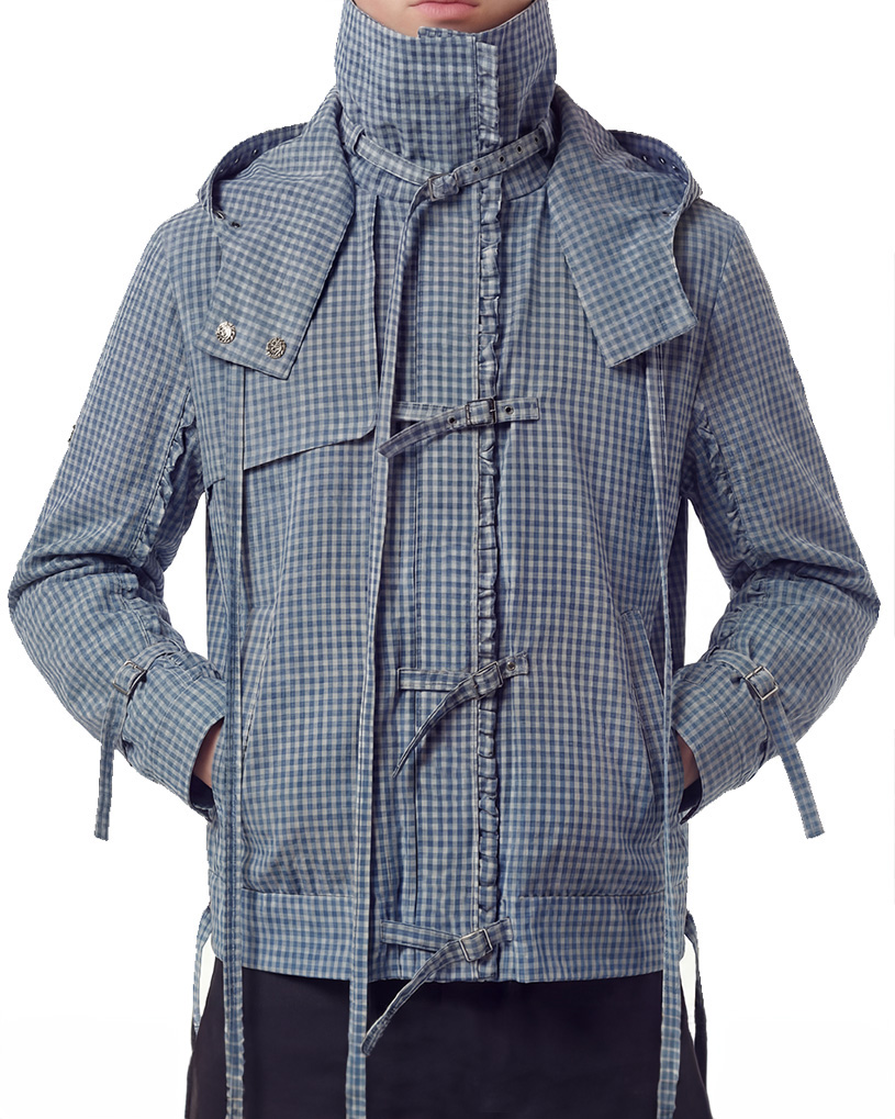 JACKET - Mary blue tartan
